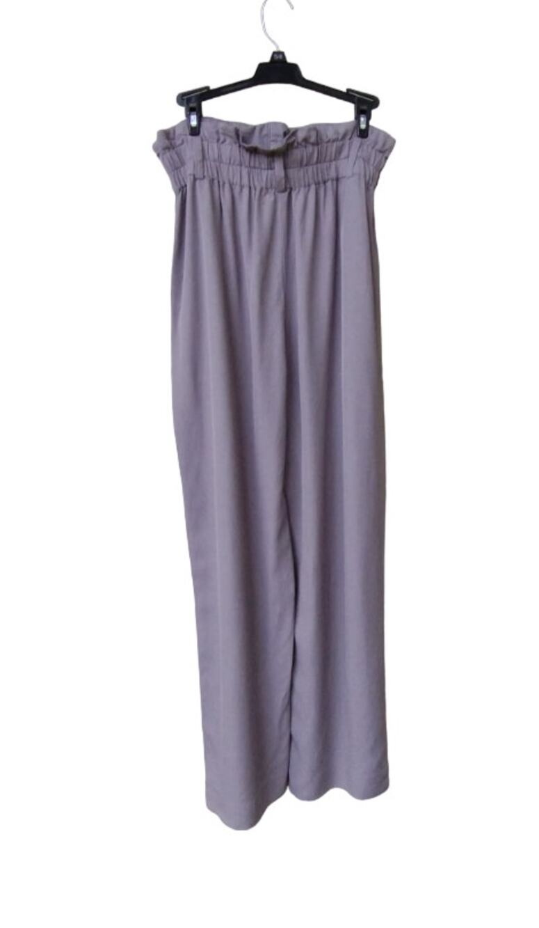 J Crew Point Sur Wide leg Paperbag Gray Pants Size 6 Tall - No belt- Minimalist